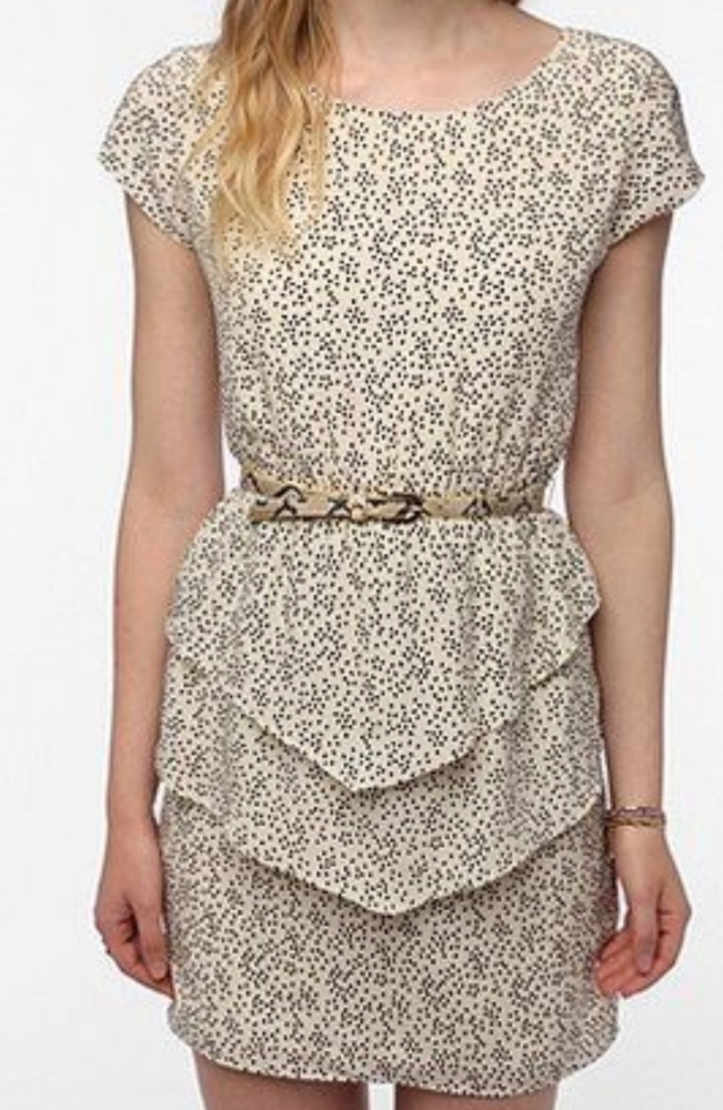 Anthropologie Coincidence and Chance Peplum Polka Dot Dress